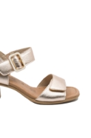 Imagine Sandale damă reglabile roz deschis metalizat din piele naturală REMD1K51-31