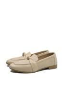 Imagine Loaferi clasici perforați bej din piele naturală GOR3528