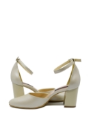 Imagine Pantofi decupați cu baretă la gleznă, bej sidefat, din piele naturală SORD14B