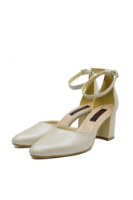 Imagine Pantofi decupați cu baretă la gleznă, bej sidefat, din piele naturală SORD14B