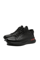 Imagine Ghete sport cu șiret, negre, din piele naturală OTR230002