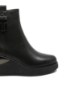 Imagine Botine damă wedge, negre din piele naturală FLGH379-3301N