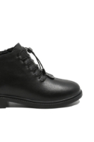 Imagine Ghete joase din piele naturală, negre, cu șiret OTR930001N