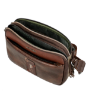 Imagine Gentuță crossbody cu 3 compartimente și clapetă, maro deschis, colecția Core, 39813-349