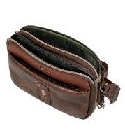 Imagine Gentuță crossbody cu 3 compartimente și clapetă, maro deschis, colecția Core, 39813-349