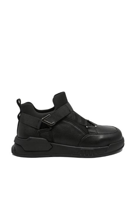 Imagine Ghete casual-sport negre din piele naturală OTR2136