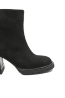 Imagine Botine damă negre, din piele întoarsă, cu talpa înaltă GOR4324NV