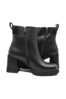 Imagine Botine damă negre, din piele naturală, cu talpa înaltă GOR4324N