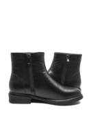 Imagine Ghete damă ankle negre, din piele naturală FNX9193-11