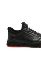 Imagine Pantofi bărbați stil sport negri din piele naturală FLGL339-1