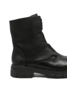 Imagine Ghete damă cu model elastic împletit, negre, din piele naturală RIKZ9179-00