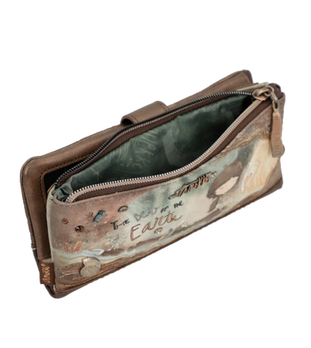 Imagine Portofel mare cu protecție RFID, maro, colecția Core 39809-906