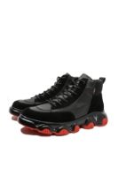 Imagine Ghete sport înalte negre din piele naturală FNX9666N