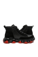 Imagine Ghete sport înalte negre din piele naturală FNX9666N