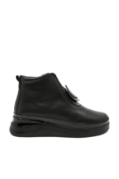 Imagine Ghete cu talpa înaltă, negre din piele naturală MIR061N