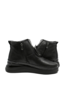 Imagine Ghete cu talpa înaltă, negre din piele naturală MIR061N