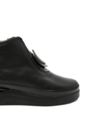 Imagine Ghete cu talpa înaltă, negre din piele naturală MIR061N