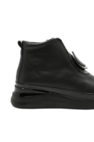 Imagine Ghete cu talpa înaltă, negre din piele naturală MIR061N