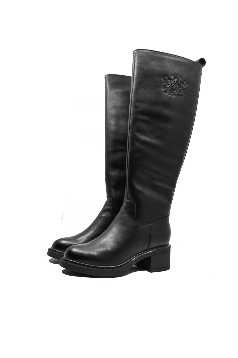 Imagine Cizme înalte damă negre, din piele naturală OTR30001N