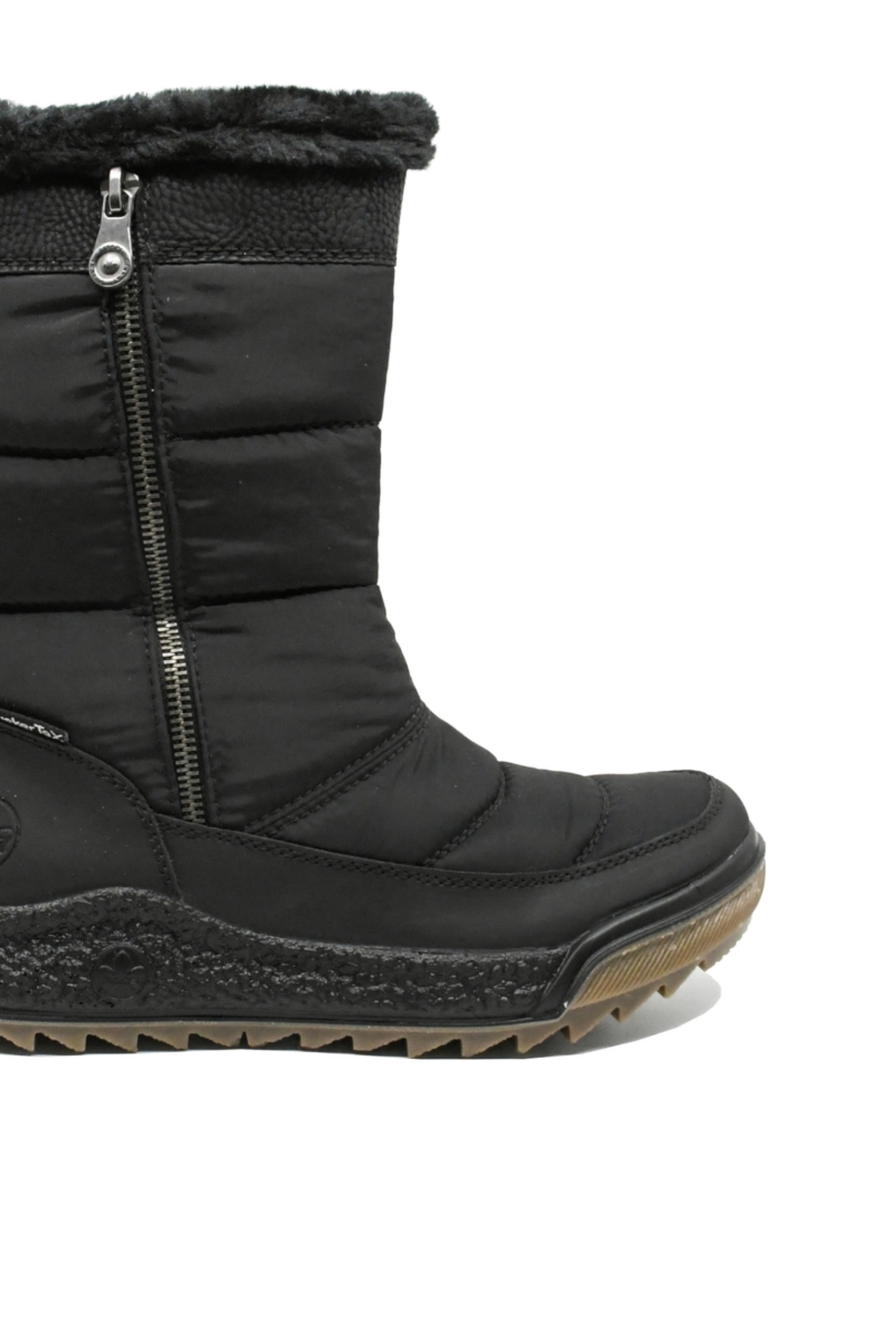 Imagine Ghete impermeabile, îmblănite, negre, cu fermoar decorativ RIKY4765-00