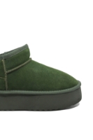 Imagine Ghete damă îmblănite verde iarbă, din piele întoarsă INT1250V