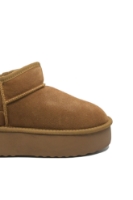 Imagine Ghete damă îmblănite camel din piele întoarsă INT1250C
