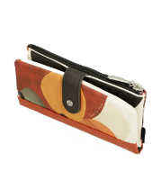 Imagine Portofel flexibil mare cu protecție RFID, bej-cărămiziu, colecția Alma, 40709-906