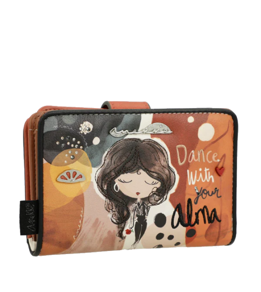 Imagine Portofel mediu cu protecție RFID, cărămiziu, colecția Alma, 40709-902