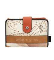 Imagine Portofel mediu cu protecție RFID, cărămiziu, colecția Alma, 40709-902