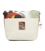 Imagine Geantă crossbody, albă cu buline perforate, colecția Alma, 40723-248