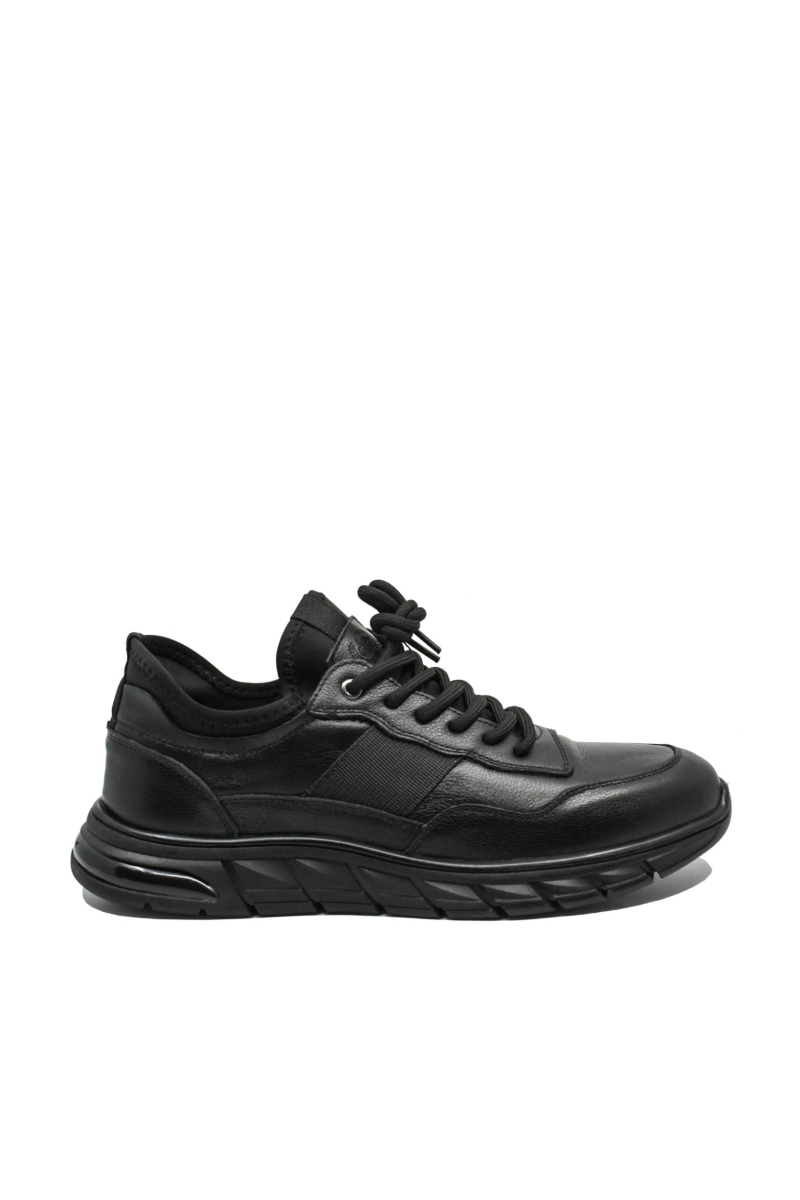 Imagine Pantofi sport cu design modern, negri, din piele naturală FNX5215