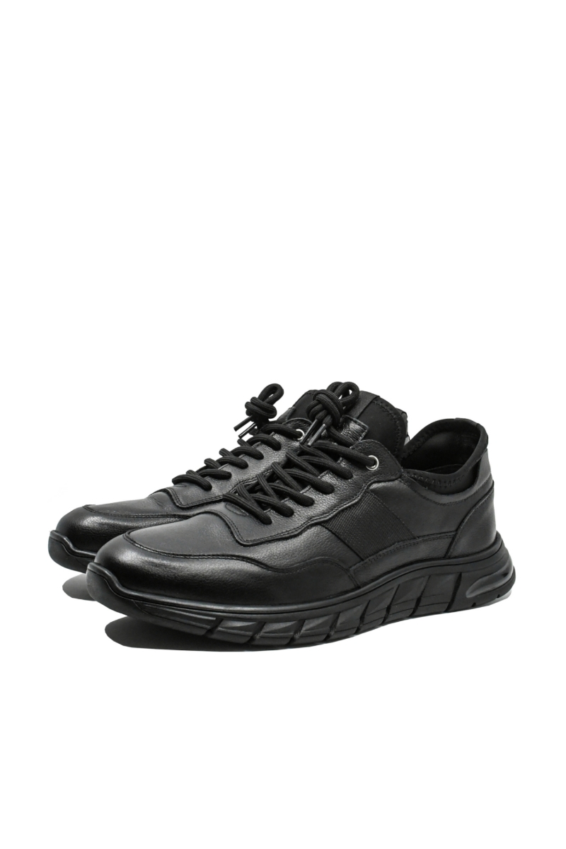 Imagine Pantofi sport cu design modern, negri, din piele naturală FNX5215