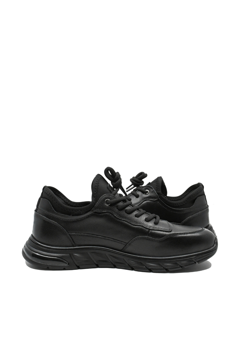 Imagine Pantofi sport cu design modern, negri, din piele naturală FNX5215