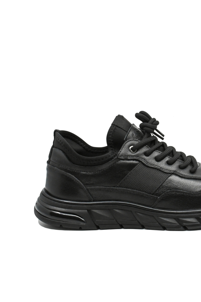 Imagine Pantofi sport cu design modern, negri, din piele naturală FNX5215