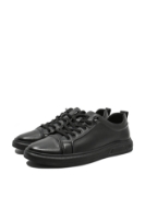 Imagine Pantofi sport bărbați perfect negri, din piele naturală FNX83055 