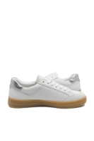 Imagine Pantofi sport damă alb cu argintiu, din piele naturală REMD2C02-80