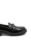 Imagine Pantofi damă moderni stil loafer negri, din lac FNX1227