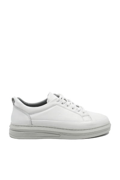 Imagine Pantofi casual bărbați, alb clasic, din piele naturală GOR1030