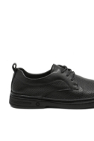 Imagine Pantofi comozi negri din piele naturală cu perforații OTR60003