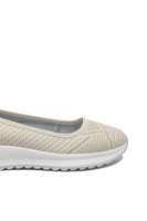 Imagine Pantofi casual damă bej apricot din piele naturală cu model FNX98821