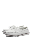 Imagine Mocasini damă albi din piele naturală cu perforații FNX98104