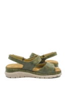 Imagine Sandale damă reglabile kaki, din piele naturală OTR12501
