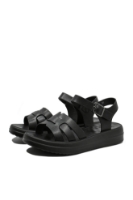 Imagine Sandale damă comode, negre din piele naturală FNX246615