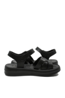 Imagine Sandale damă comode, negre din piele naturală FNX246615