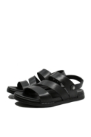 Imagine Sandale bărbați cu capse și barete, negre din piele naturală FNX2904-3