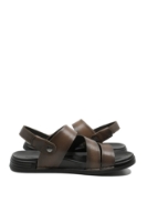 Imagine Sandale bărbați cu capse și barete, maro cafea din piele naturală FNX2904-3