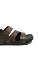 Imagine Sandale bărbați cu capse și barete, maro cafea din piele naturală FNX2904-3