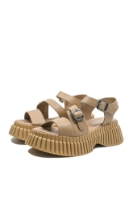 Imagine Sandale damă cu platformă masivă, bej, din piele naturală MIR72