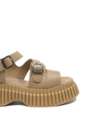 Imagine Sandale damă cu platformă masivă, bej, din piele naturală MIR72