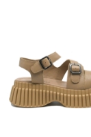 Imagine Sandale damă cu platformă masivă, bej, din piele naturală MIR72